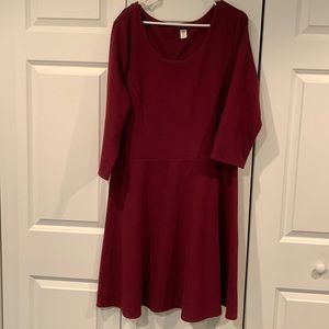 Warm and pretty burgundy dress
